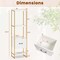 Costway 5-Tier Bookshelf with 4 Open Shelves Storage Drawer Modern Book Storage Organizer Brown/White